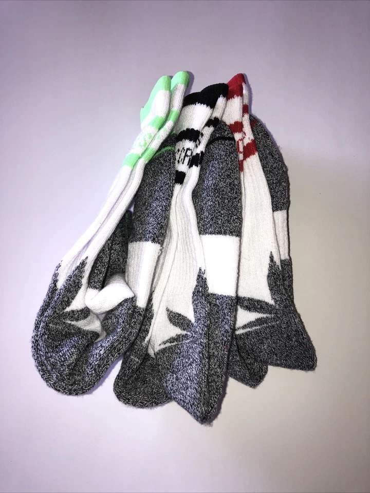 Calcetines Crooks & Castles Blanco Gris Color Patrón Malezas Nuevos Nunca Usados X3 Pares Foto 2 de 4