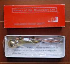 Bootsmannspfeife der Kriegsmarine Signalpfeife Marine Messing mit Beschreibung