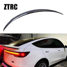 Bright Light Dry Carbon Fiber Trunk Wing Spoiler For Tesla Model Y 2025-2026