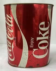Vintage 1970s Cheinco Coca-Cola Metal Trash Can Size 7 X 13
