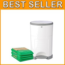 EKO Classic Diaper Pail Set, White - Eco-Friendly