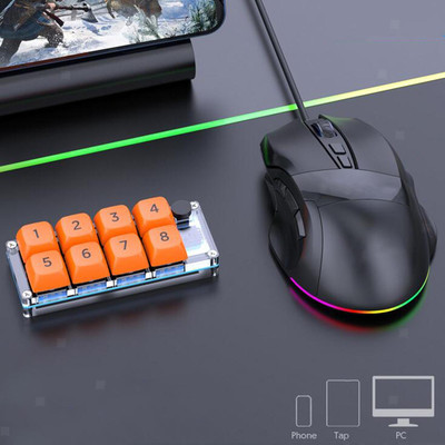 Programmierung Macro Pad Keypad 8 Keys Wired Macro Mechanical Keyboard Game
