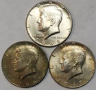 1966, 1967, 1968 D - Lot Of 3 - Kennedy Half Dollars, 40% Silver, JFK-68AA