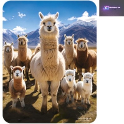 Bezaubernder linsenförmiger Lama Magnet - 7 cm x 9 cm dekoratives Küchenzubehör