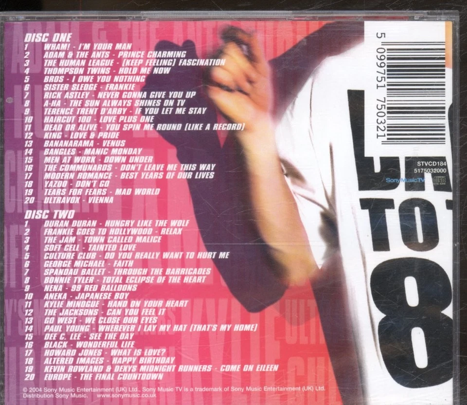Various Artists Back To the 80s double CD Europe Sony Music Tv 2004 STVCD184 - Bild 2 von 4