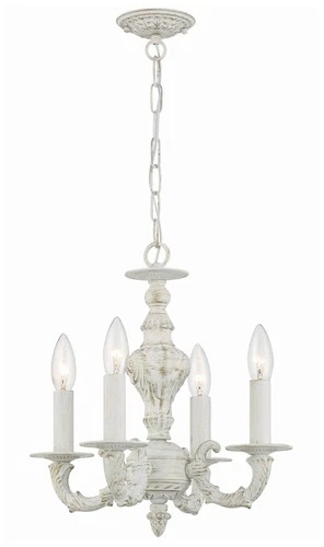 Sutton 13 1/2" Wide Antique White and Gold Chandelier - Picture 2 of 8