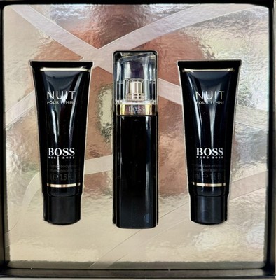   Hugo Boss Nuit pour Femme Set EdP 50ml + 50ml Body Lotion +Shower Gel 50ml  