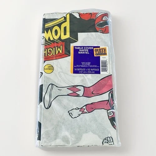 Sabayon Mighty Morphin Power Rangers Paper Party Table Cover VTG 1994 52 x 102”