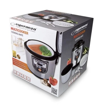 MULTICOOKER COOKING MATE ESPERANZA 860W 5L 11 FUNKTIONEN LCD TIMER SCHWARZ