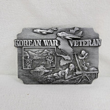 Belt Buckle - Siskiyou Buckle Co. 1990 Korean War Veteran I-89