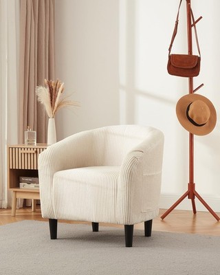 Modern Accent Chair for Living Room ,Cozy Corduroy Chair Backrest Comfy Armchair
