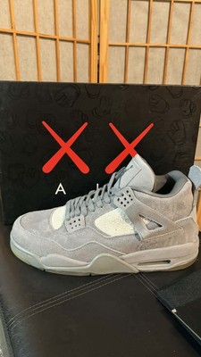 3 DAY DELIVERY KAWS Air Jordan 4 Retro Cool Grey NEW Size 10
