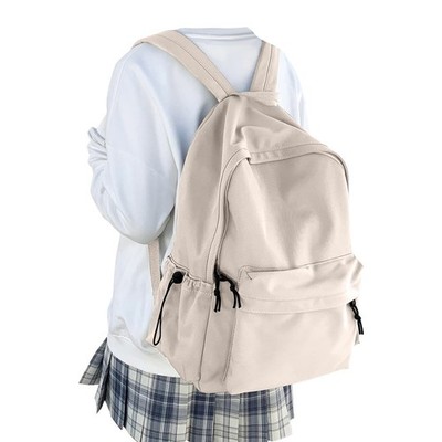 White Waterproof College Laptop Backpack For Teen Girls Boys Travel Rucksack