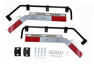 E-Coating Black Angled Mud Flap Hanger Bracket with Hardwre Sold by Pair.