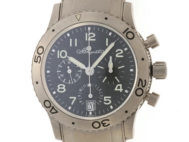 Breguet — Breguet Transatlantic 3820TI / K2 / TW9 Titanium 39mm Black Dial with Box #DW356