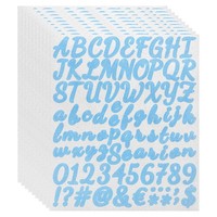 760Stk 10 BläTter Glitzer Alphabet Aufkleber Selbstklebend Blau