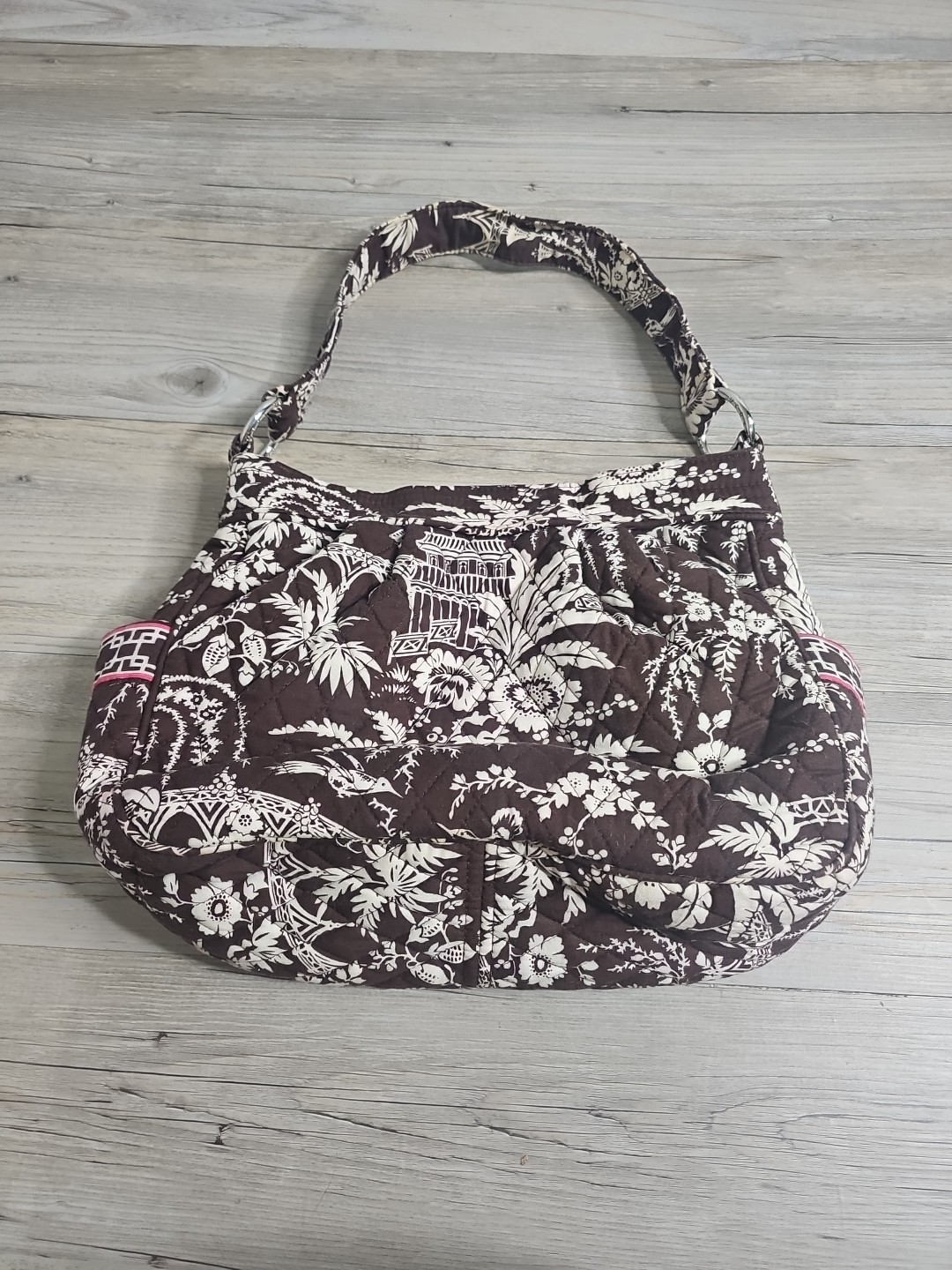 Vintage Vera Bradley Womens Imperial Toile Reversible Tote Multicolor