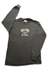 Yale Bulldogs Lacrosse Long Sleeve Shirt Men M Black Bulldog Fall Classic Gildan