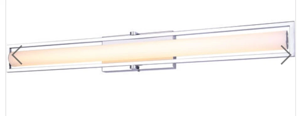 Luminária de vaidade para banheiro JORI 36,50 polegadas Canarm, cromada, LED Greenchoice - Imagem 2 de 3