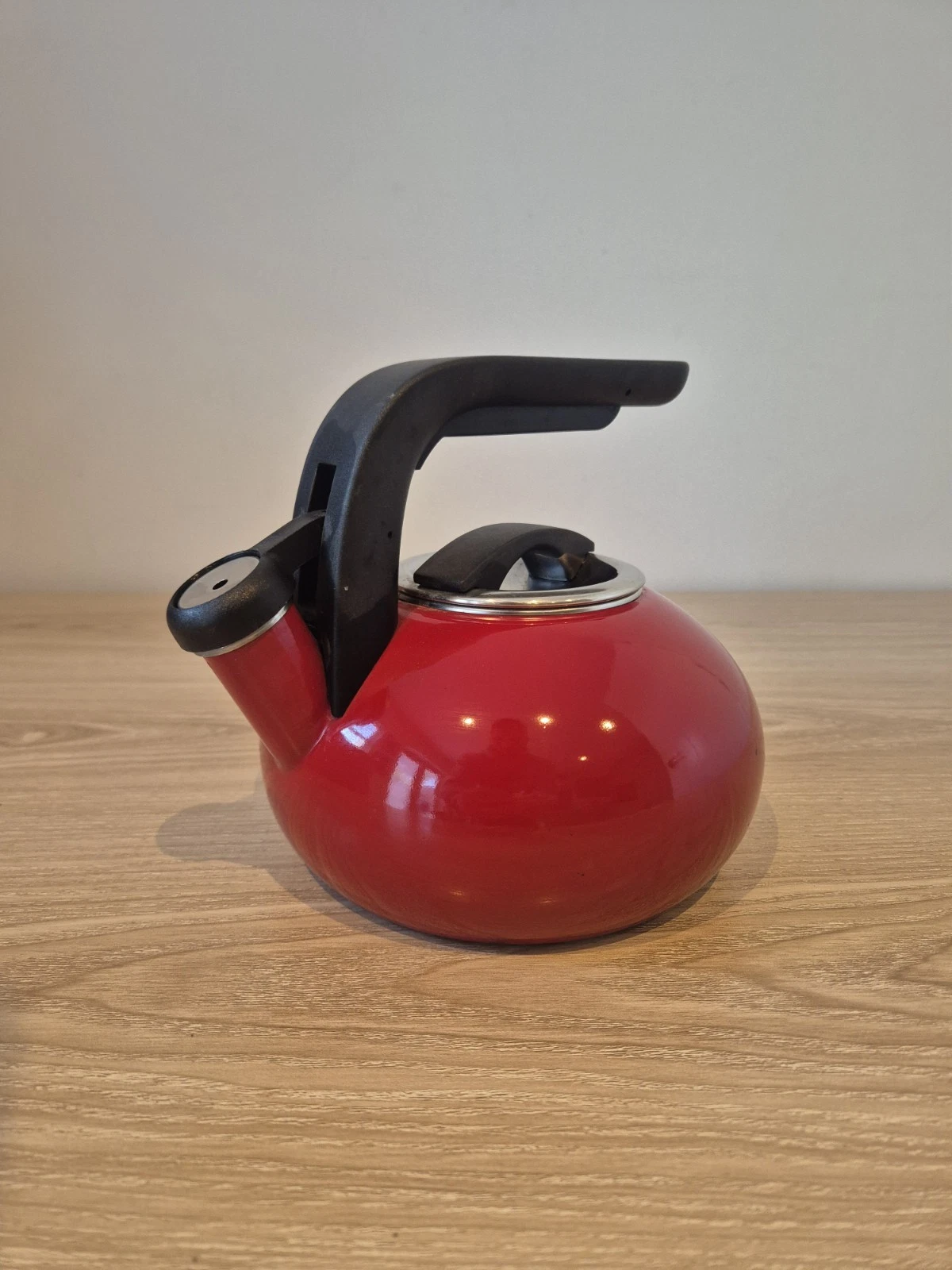 Kitchen Aid Whistling Kettle - Red Stainless Steel - Stove Top, Camping