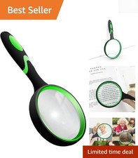 10X Shatterproof Magnifying Glass 10X Large Handheld Magnifying Glass for Sen...