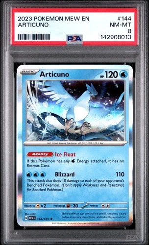 2023 POKEMON MEW EN-151 #144 ARTICUNO PSA 8