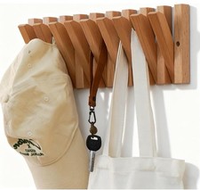 Coat  Hat Hooks Wall Mount with Key Holder, Wall Mounted Coat Rack