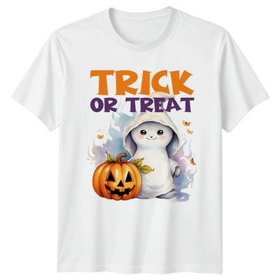 Trick or Treat T-Shirt süß Halloween Hase Kürbis Geist Halloween Geschenk