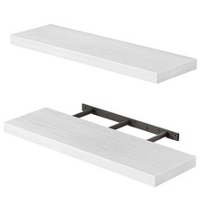 Fixwal Floating Shelves for Wall, 22" Long Wall Mounted Rustic Wood Shelves for