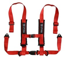 Utvma 2-inch 4-point Harness With Auto Buckle - Red