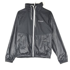 Columbia Women's Morning View Collared Full Zip Windbreaker Jacket Black Sz S