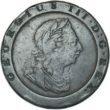 1797 Cartwheel Twopence - George III British Coin