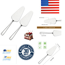 Cake Pie Servers, 9.06" Stainless Steel Wedding Cake Cutter with Serrated Edges