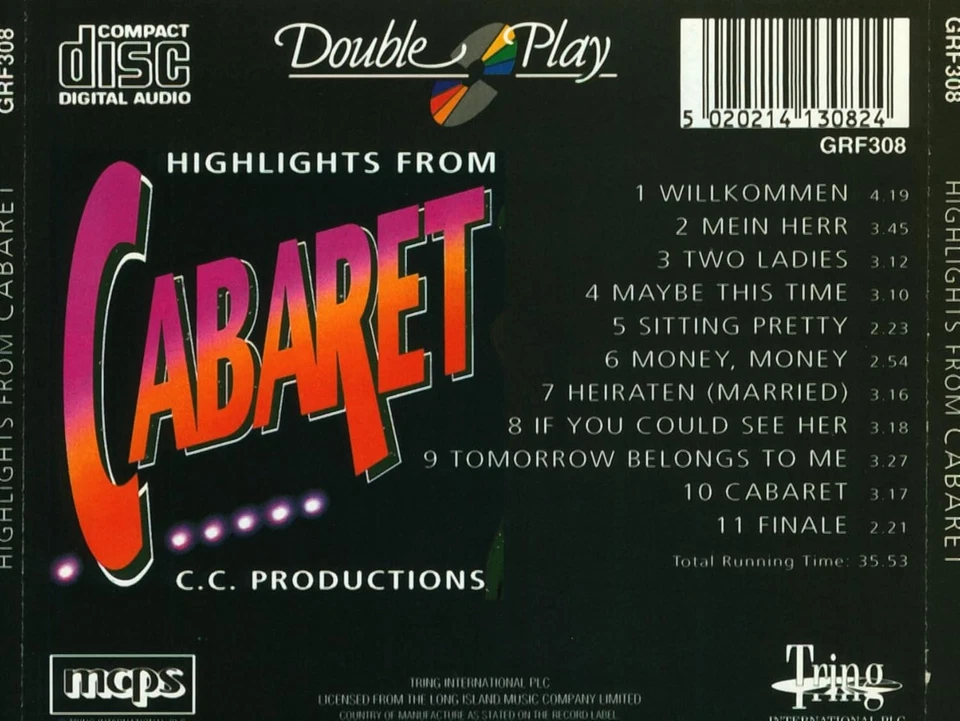 Diverse Highlights from Cabaret (CD) (UK IMPORT) - Image 2 of 2