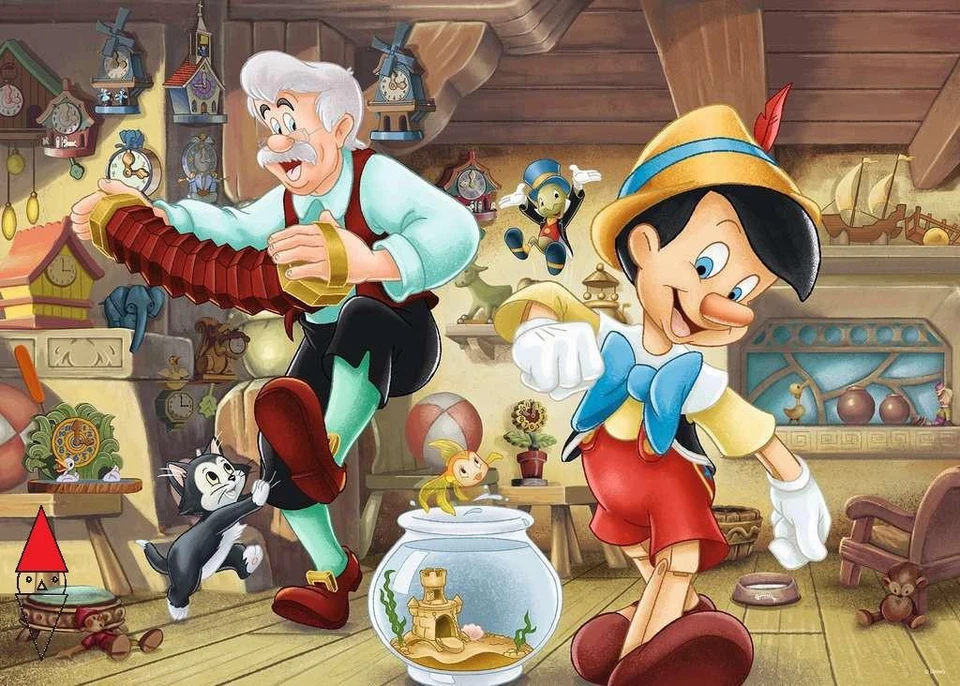 PUZZLE DISNEY RAVENSBURGER CARTONI ANIMATI PINOCCHIO 1000 PZ - Immagine 2 di 3