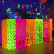 Mega-L Glow in The Dark Party Supplies, 2 Pack Neon Party Decorations Fluores...
