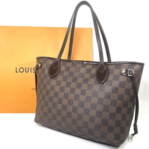 LOUIS VUITTON Neverfull PM N51109 Damier Tote Shoulder Bags Authentic