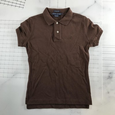 しゅうRalph Lauren The Skinny Polo Mサイズ Ralph Lauren Polo Shirt Womens XS Brown The Skinny Polo Short