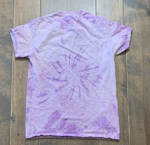 Gildan Unisex Kids Short Sleeve Crew-Neck Purple & White Tye Dye T-Shirt Size: S - Picture 3 of 3
