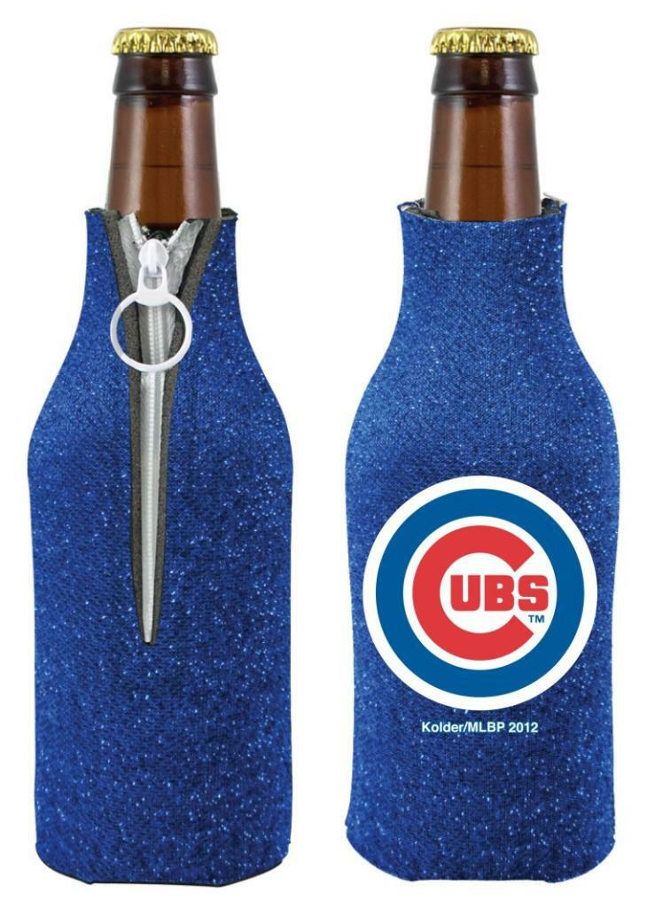 t様へ①⑤ Chicago Cubs Glitter Bottle Coozie [NEW] MLB Kolder Kaddy Holder