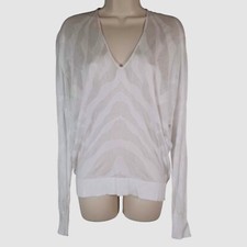 Tom Ford Womens White Zebra Intarsia Dolman-S...
