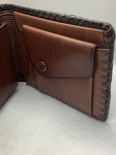 Vintage Gaitan Hand Tooled Leather Mexican Cowboy Wallet Brown Mexico Unisex New - Bild 5 von 9