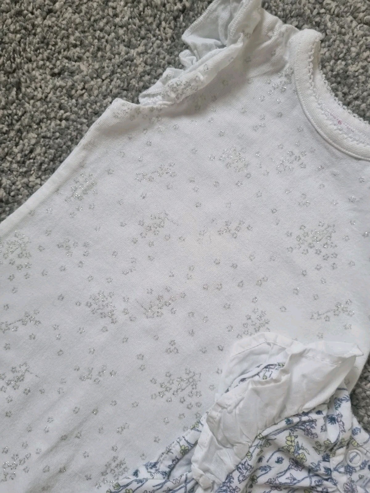 Matalan Baby Girls Outfit Bundle 03 Months Summer Rompers White Blue