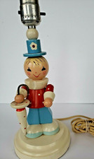Vintage Irmi Nursery Originals Storybook Childrens Wooden Lamp Child Clown Light