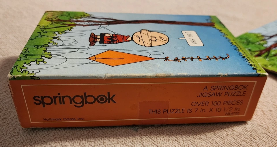 Quebra-cabeça vintage Springbok Peanuts Charlie Brown 100 peças Why Me PZL4722 incompleto - Imagem 3 de 4