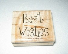 Stampin Up  - Rubber Stamp - Best Wishes - Large Size - From 2001-