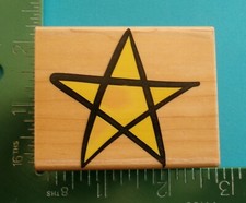 Crossed Star Rubber Stamp by Hero Arts E1423