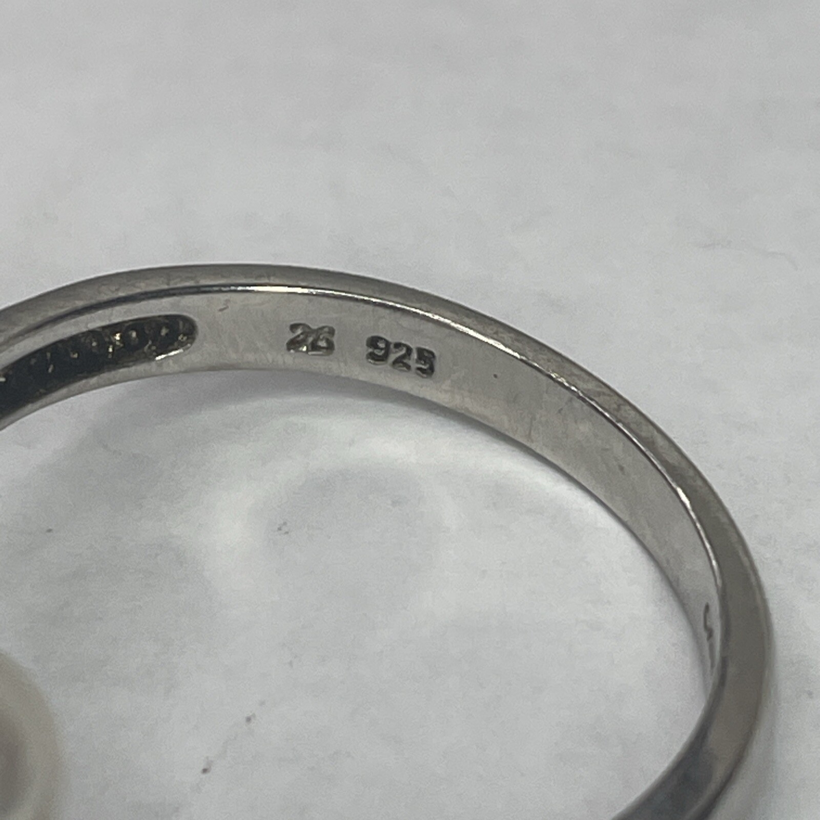 Hanora Solid Sterling Pearl Ring Sz. 10 - image 4