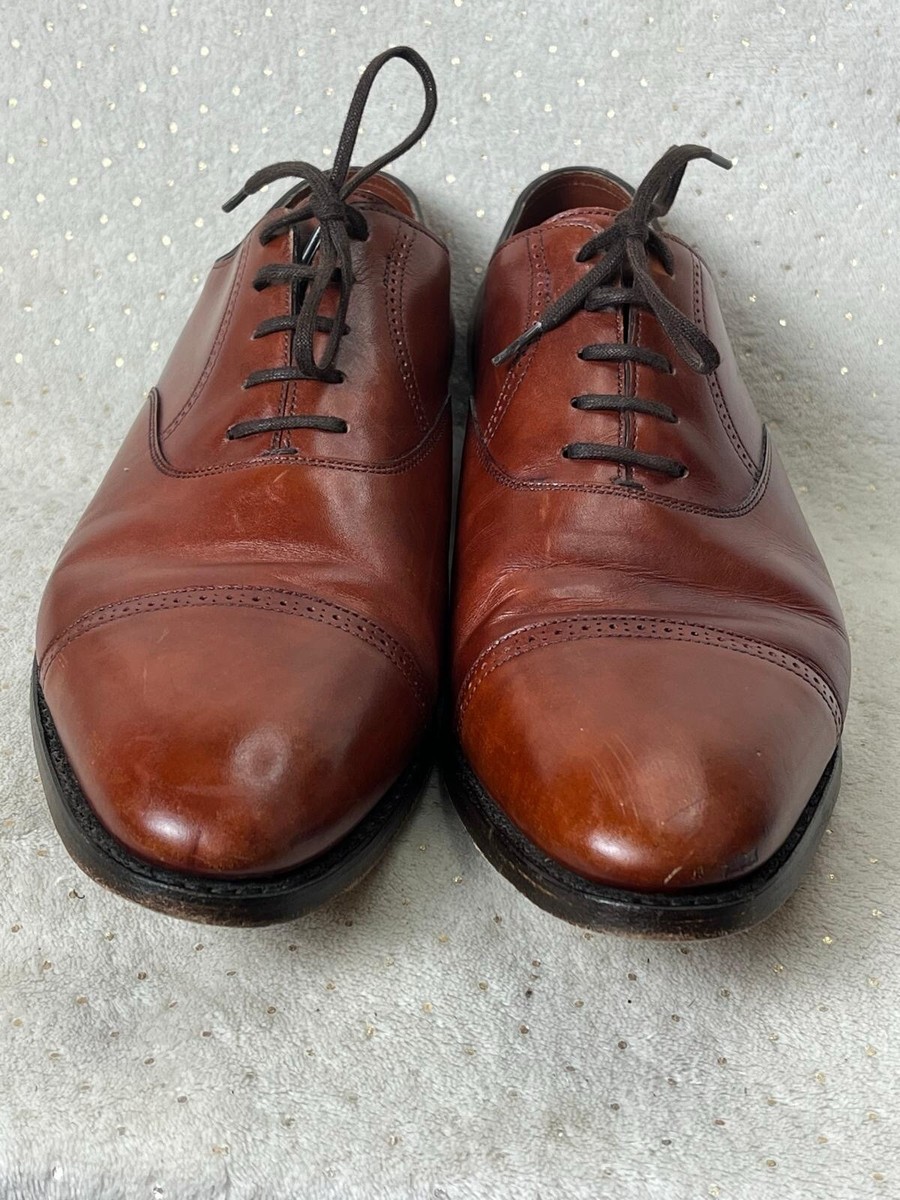 John Lobb Derby Calf Cap Toe Oxford Loafers Shoes Saddle US Size