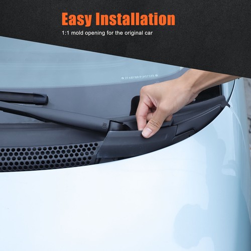 2PCS Black Front Wiper Scuttle Panel Trim Cover RHD Fit For Fiat 500 2010-2024 - Picture 6 of 12